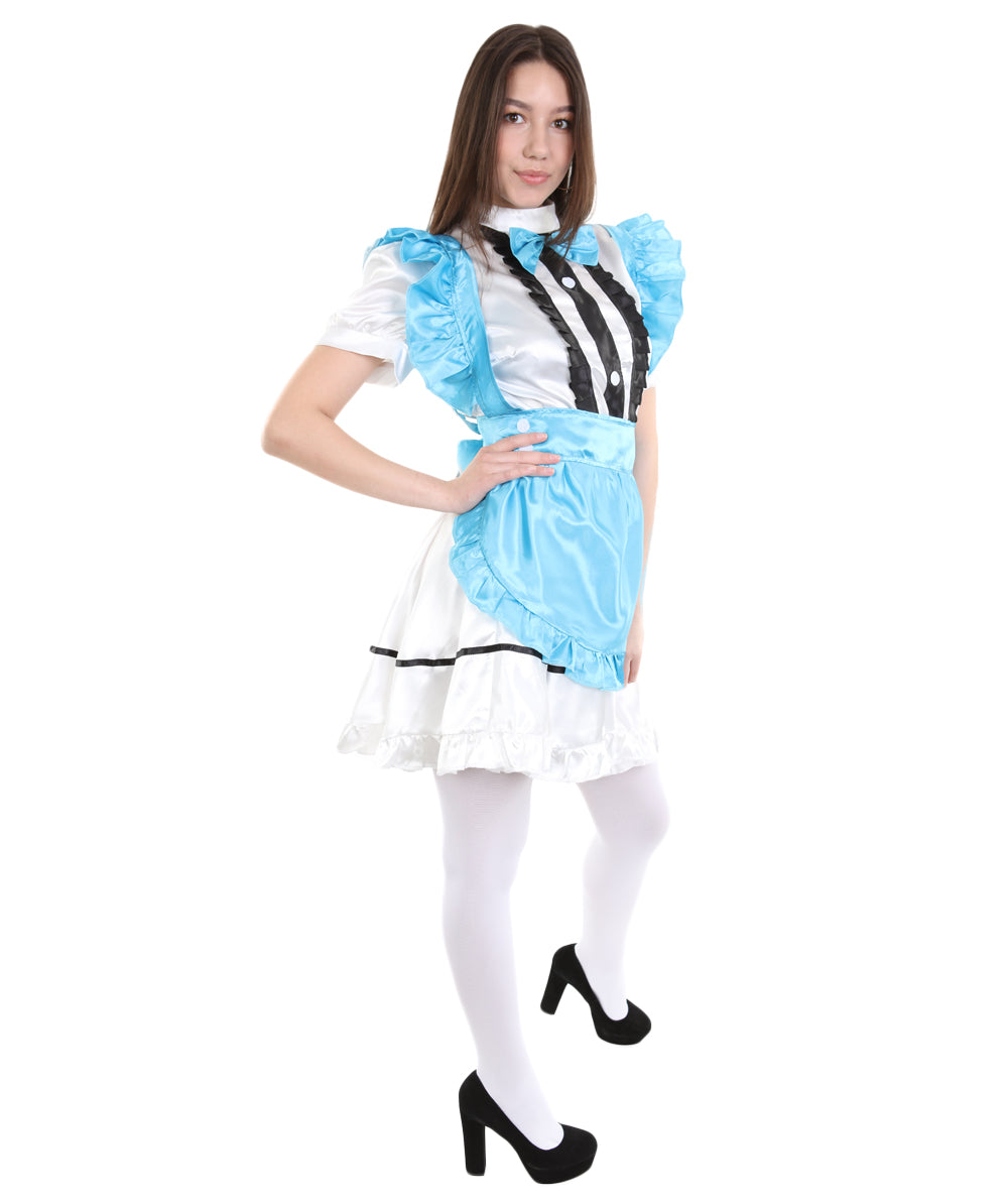 女性用 JCO-326_18 アニメ コスプレ フレンチメイド ファンシー ドレス レイクブルー コスプレ コスチューム
