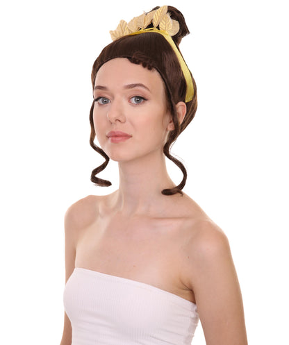 レディース ラルフ・ブレイクス・ザ・インターネット プリンセス ティアナ ブラックウィッグ H-4644 TV/映画ウィッグ プレミアム通気性キャップレスキャップ