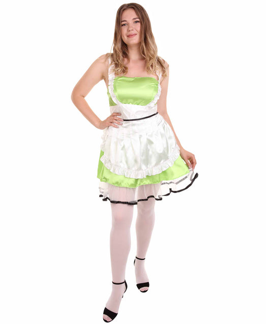 大人用女性 JCO-329_7 セクシーなフレンチメイド制服 ライム コスプレ コスチューム