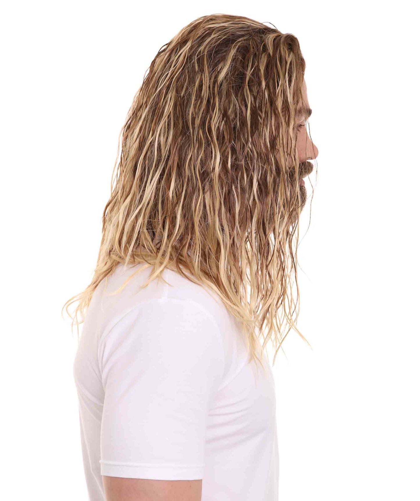 ハロウィンパーティー プレミアム 男性用 H-2398 コスプレ ウィッグ ジャスティスリーグ アクアマン ウィッグ および ビアード セット