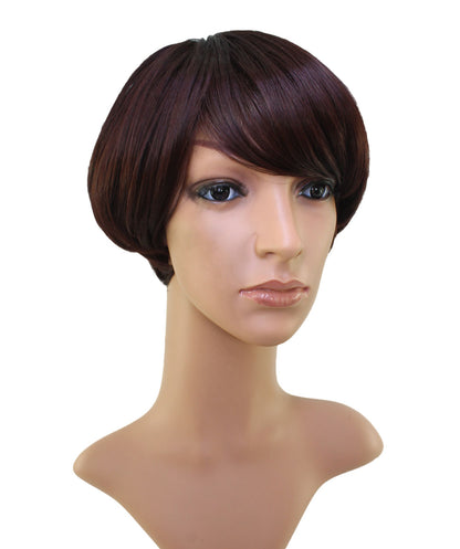 "耐熱商品☆ショートでも可愛くオシャレに♪ 丸みのあるシルエットが綺麗なショートボブスタイル♪ ウィッグネット付き♪W-554 "