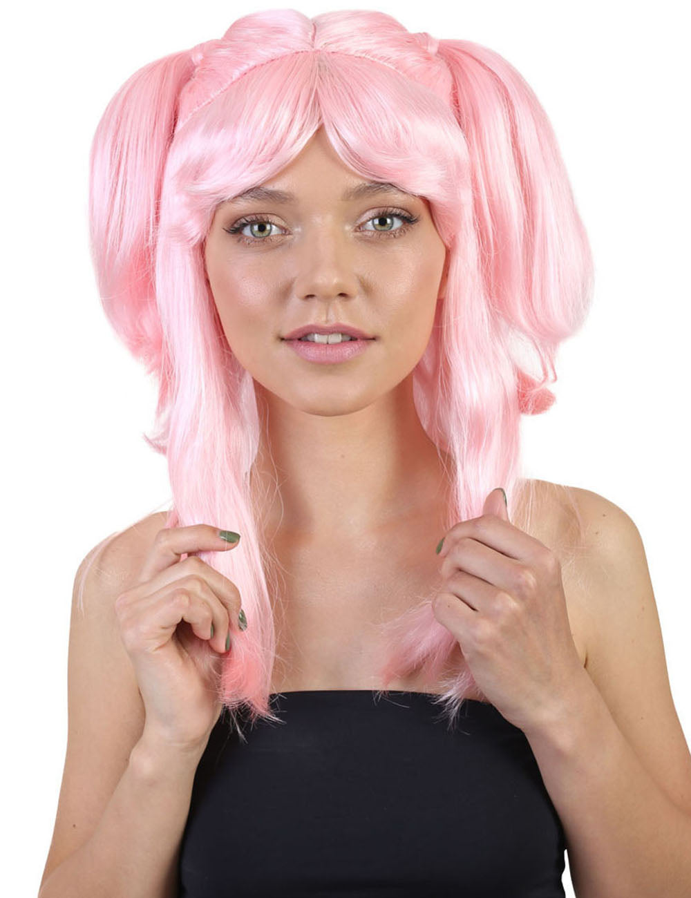 Wigs2you ハロウィンパーティー プレミアム レディース H-752 ドリー ピグテール ウィッグ ソフトピンク色