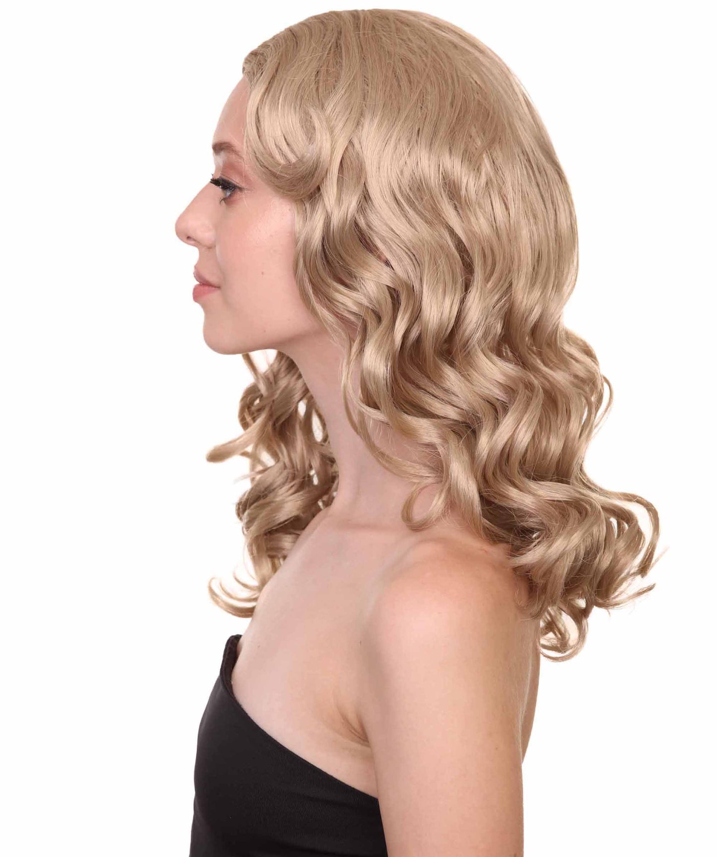 Wigs2you ハロウィンパーティー プレミアム レディース H-1104 とても快適なアリスウィッグ 鏡の国のアリス ダークブロンドカラー