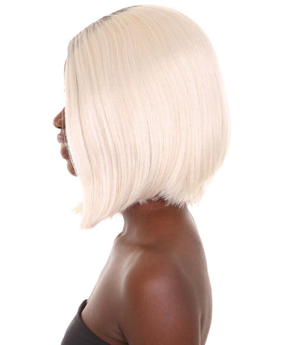ハロウィンパーティープレミアム H-5252 女性用ショルダーレングスソーシャライトウィッグ ホワイト