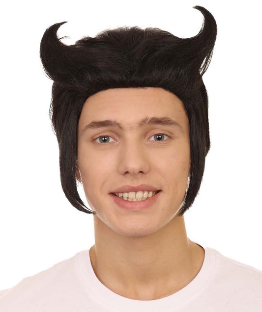 Wigs2you ハロウィンパーティ プレミアムメンズ H-2097 着用しやすく とても快適 ブラックデビルウィッグ