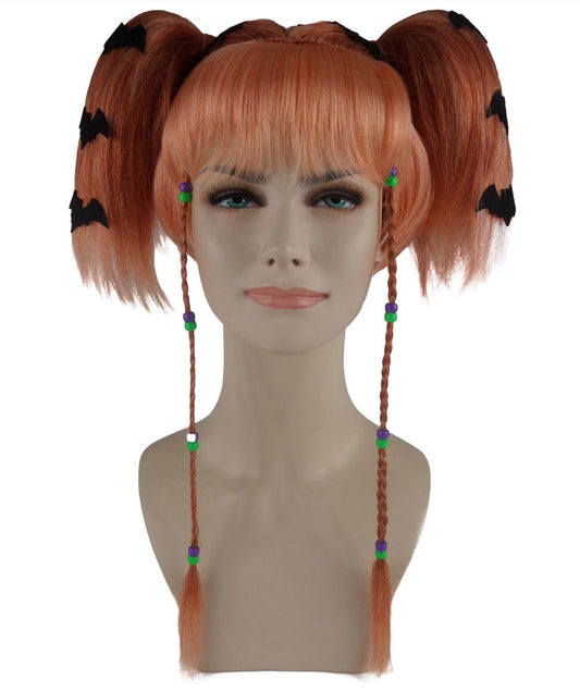 Wigs2you ハロウィンパーティープレミアム レディース H-697 バットエンジェルウィッグ ピーチ色