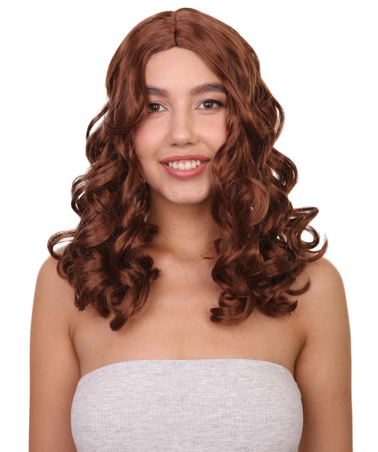 Wigs2you ハロウィンパーティー プレミアム レディース H-1108 とても着け心地の良いアリスウィッグ 鏡の国のアリス オーバーンブラウン色