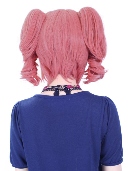 耐熱コスプレウィッグ。ツインテールスタイル★C-026 + CH-009 (2pcs) の三点セットですウィッグネット付き。C-023