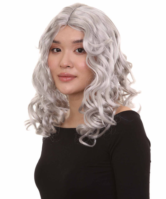 Wigs2you ハロウィンパーティープレミアムレディース H-1099 とても快適なアリスウィッグ 鏡の国のアリス グレー色
