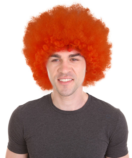 Wigs2you ハロウィンパーティープレミアム メンズ H-652 スーパーアフロウィッグ オレンジ色