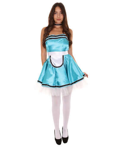 女性用 JCO-344_18 フレンチメイド制服コスプレ アクアブルーコスチューム