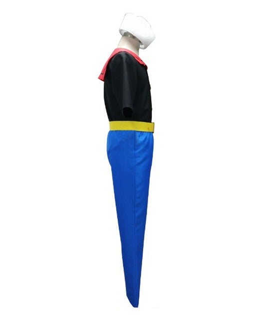 男性用 JCP-070 セーラーキャプテン 5ピースコスチューム ブラックとブルー コスプレ衣装