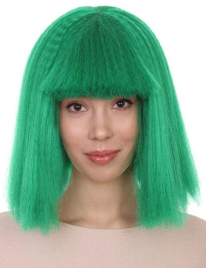 Wigs2you ハロウィンパーティープレミアムレディース H-1498 美しいルックを手に入れよう！ポップスターダークグリーンウィッグ