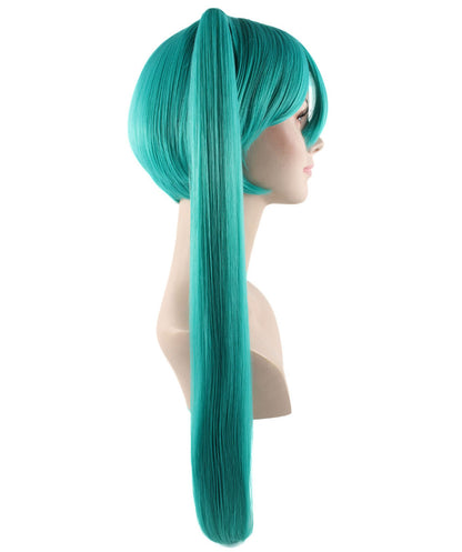 初音ミク 女性用ウィッグ H-1820 ロングコスプレウィッグ プレミアム通気性キャップレスキャップ