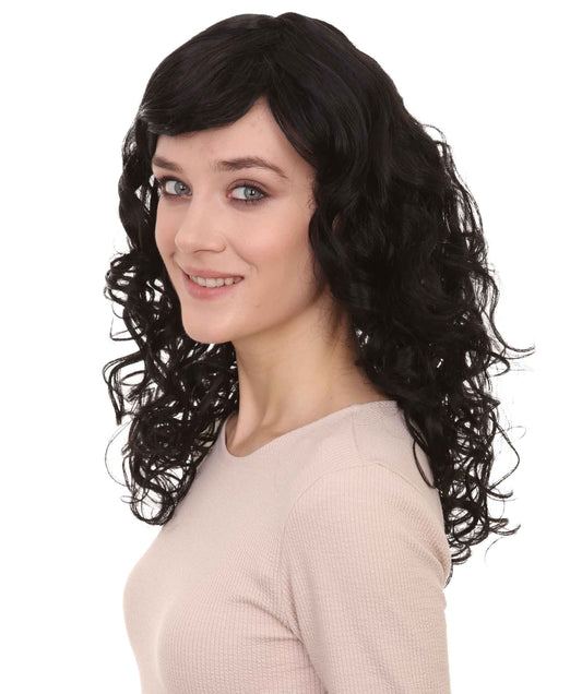 Wigs2you ハロウィンパーティープレミアムレディース H-1013 着用しやすい ベラウィッグ ブラックカラー