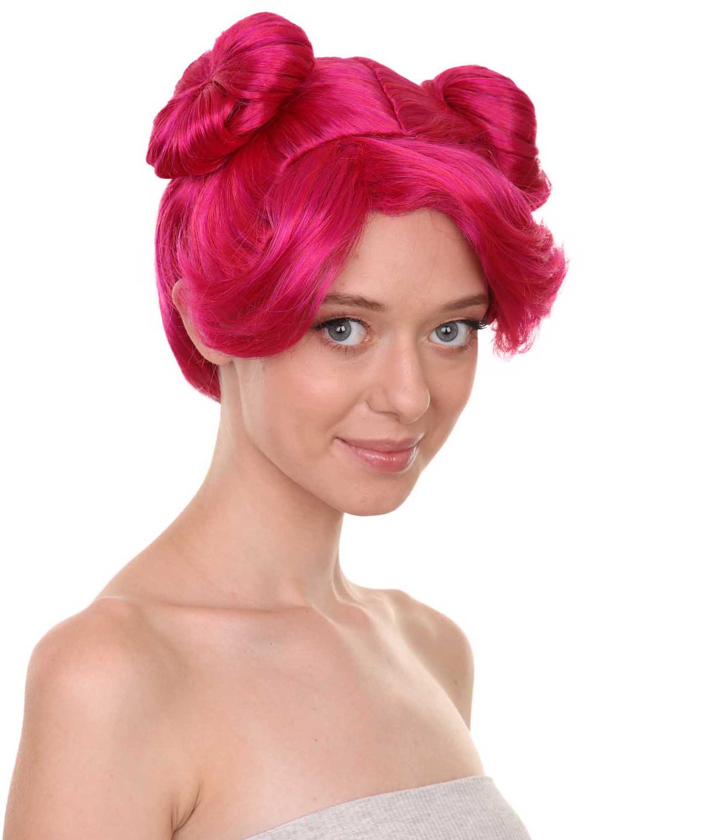 プレミアムハロウィンパーティーレディ H-5416 ショートレングス ダブルバン ハロウィンアニメーションウィニーウィッグ レッド