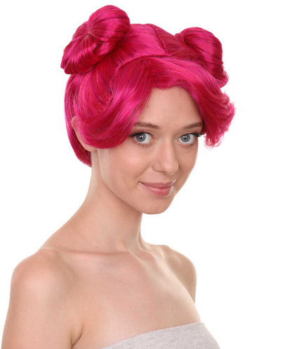 プレミアムハロウィンパーティーレディ H-5416 ショートレングス ダブルバン ハロウィンアニメーションウィニーウィッグ レッド