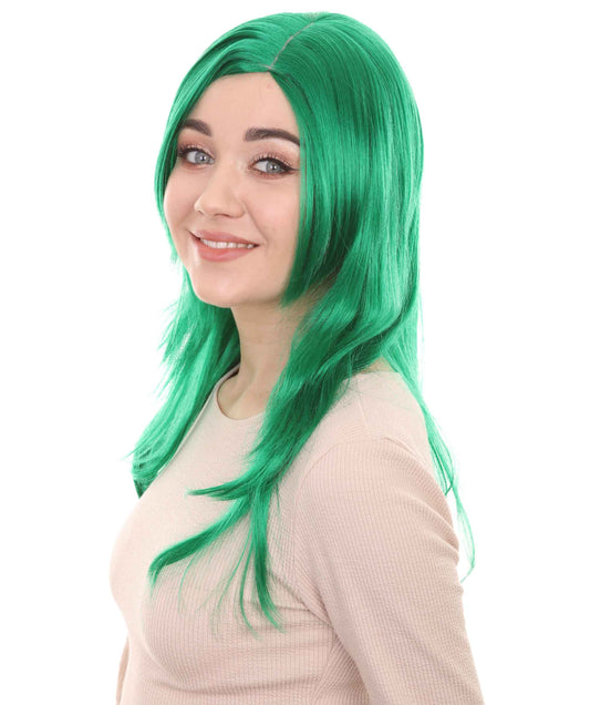 Wigs2you ハロウィンパーティー プレミアム レディース H-936 3レイヤーのパーティーガールウィッグ ダークグリーン色