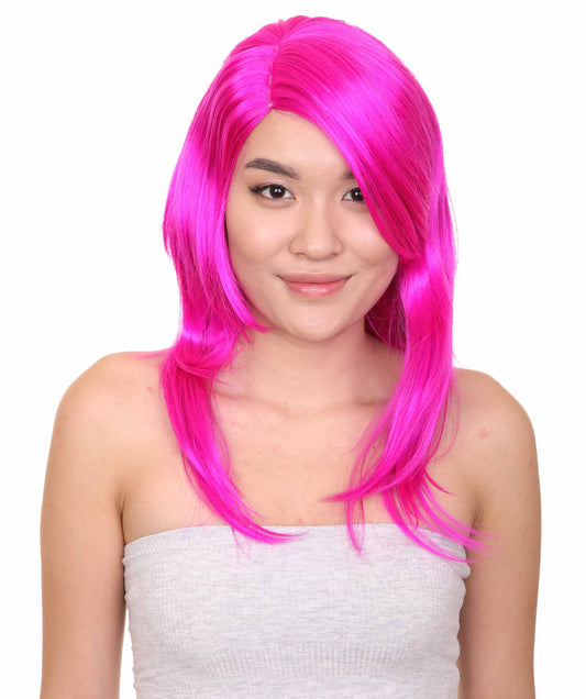 Wigs2you ハロウィンパーティープレミアム H-963 3レイヤーのパーティーガールウィッグ ネオンフューシャカラー