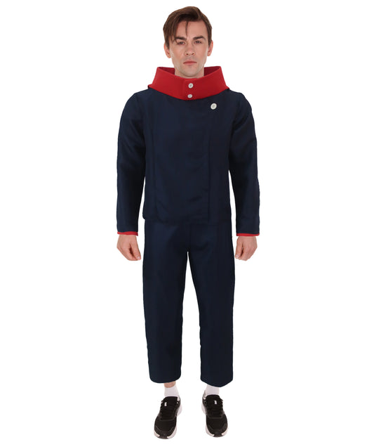 大人の男性用 JCA-031 JPアニメキャラクター ブルー レッド コスプレ衣装