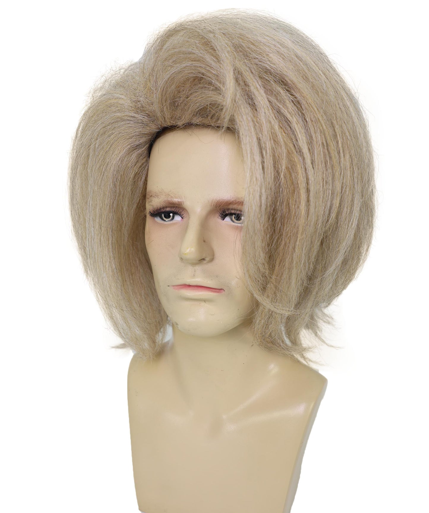 Wigs2you H-7026 大人用メンズ ブロンド スパイキーウィッグ | 大胆な格闘技風ヘアスタイル | 難燃性合成繊維