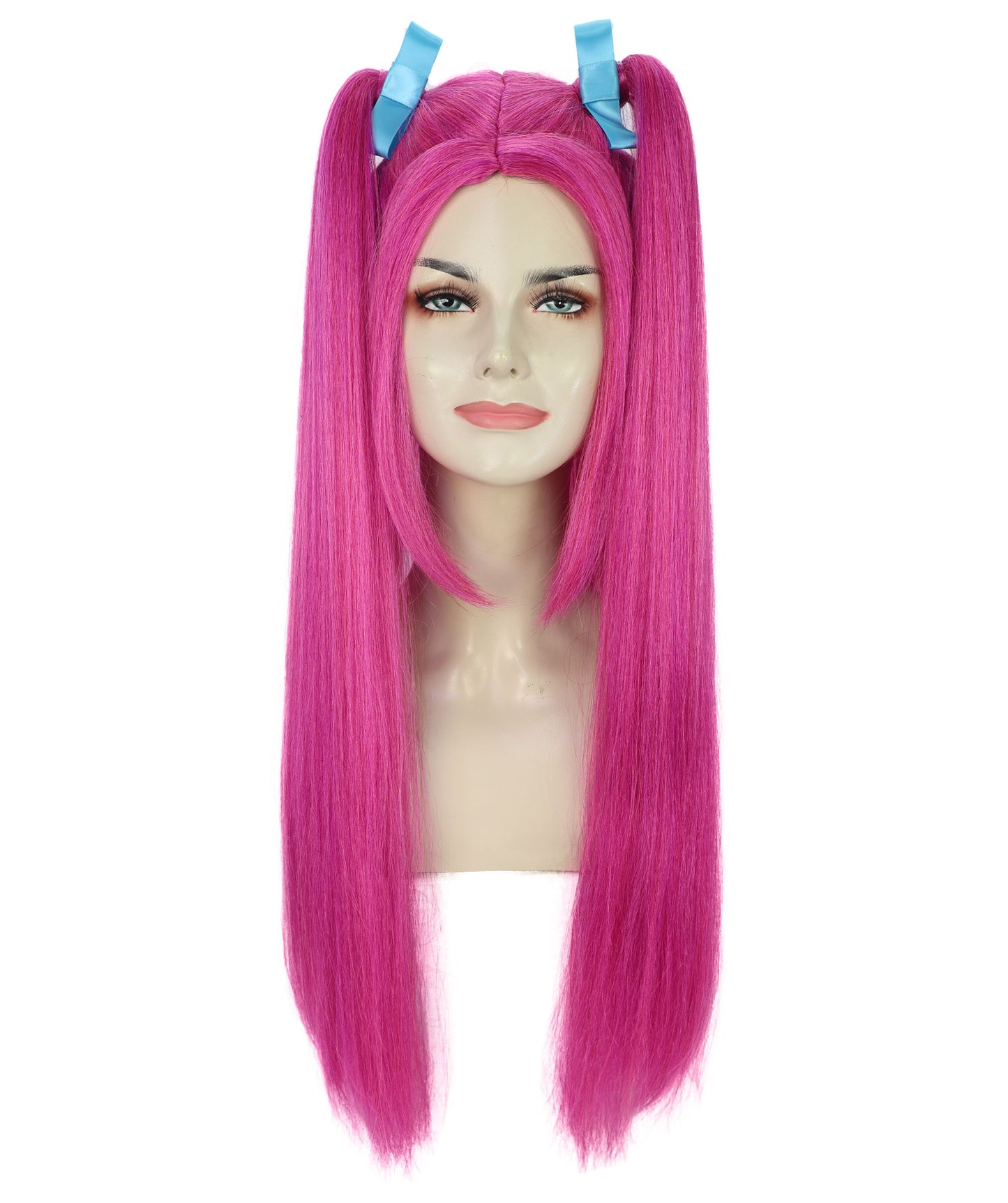 Wigs2you H-6942-PK 大人用 レディース K-pop デーモンハンター ウィッグ ロング ストレート マルチカラー ウィッグ | ハロウィンウィッグ | 未来的なポップスター戦士風