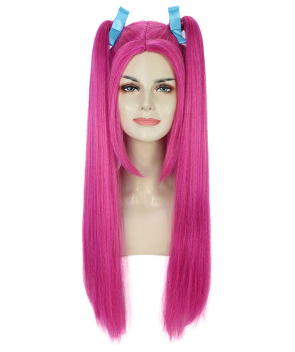 Wigs2you H-6942-PK 大人用 レディース K-pop デーモンハンター ウィッグ ロング ストレート マルチカラー ウィッグ | ハロウィンウィッグ | 未来的なポップスター戦士風