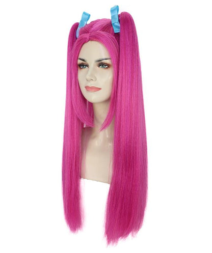 Wigs2you H-6942-PK 大人用 レディース K-pop デーモンハンター ウィッグ ロング ストレート マルチカラー ウィッグ | ハロウィンウィッグ | 未来的なポップスター戦士風