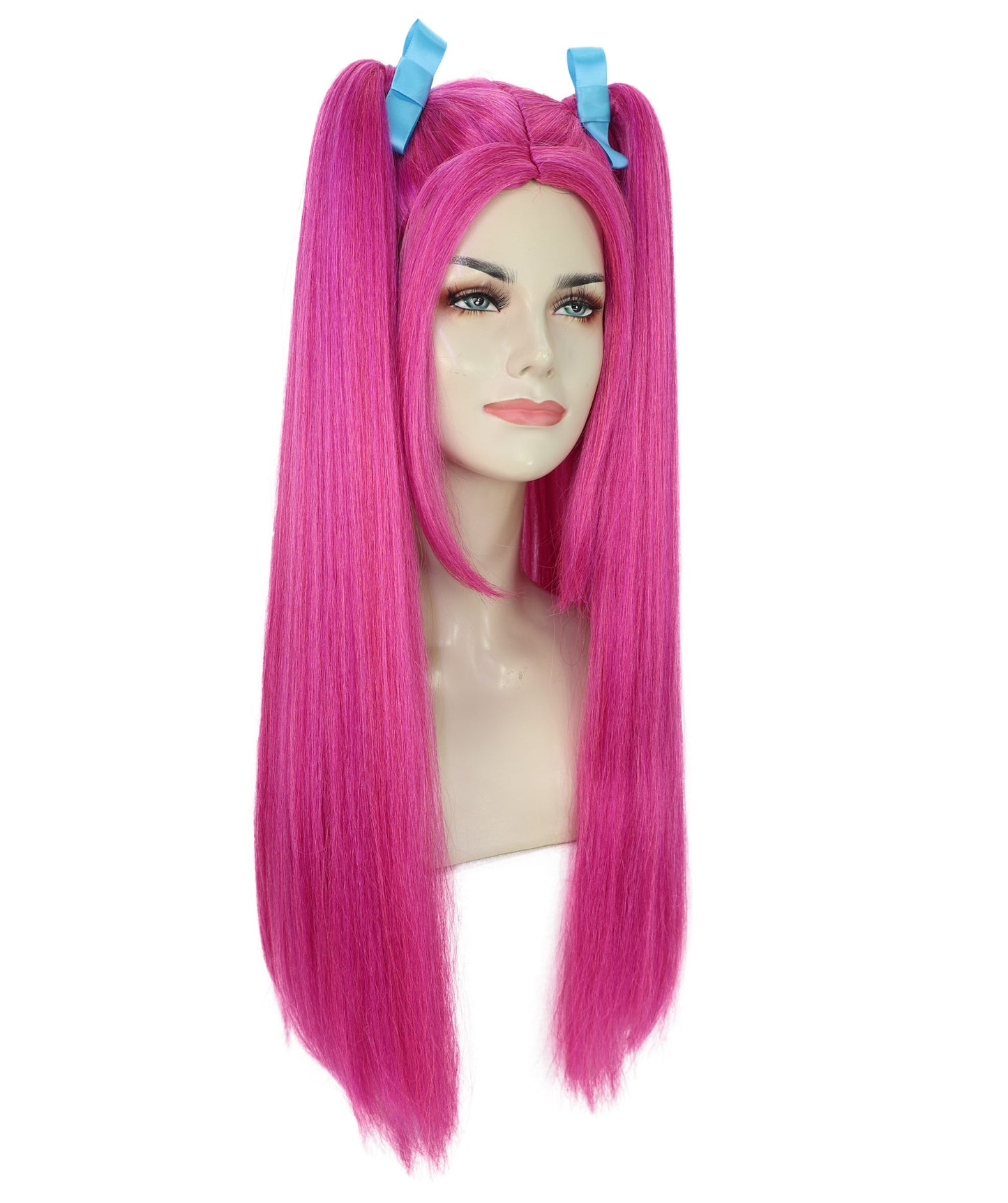 Wigs2you H-6942-PK 大人用 レディース K-pop デーモンハンター ウィッグ ロング ストレート マルチカラー ウィッグ | ハロウィンウィッグ | 未来的なポップスター戦士風