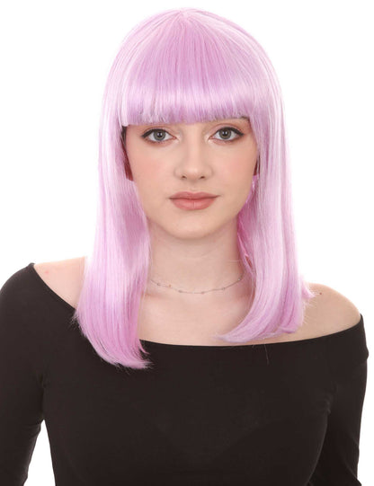 Wigs2you ハロウィン パーティー プレミアム レディース H-1381 着けやすい 快適なフィット感 ロング ボブ Lt パープル ウィッグ