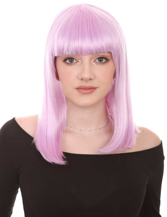 Wigs2you ハロウィン パーティー プレミアム レディース H-1381 着けやすい 快適なフィット感 ロング ボブ Lt パープル ウィッグ