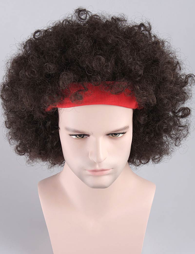 特大のアフロかつら 黒いハロウィンかつらH-335