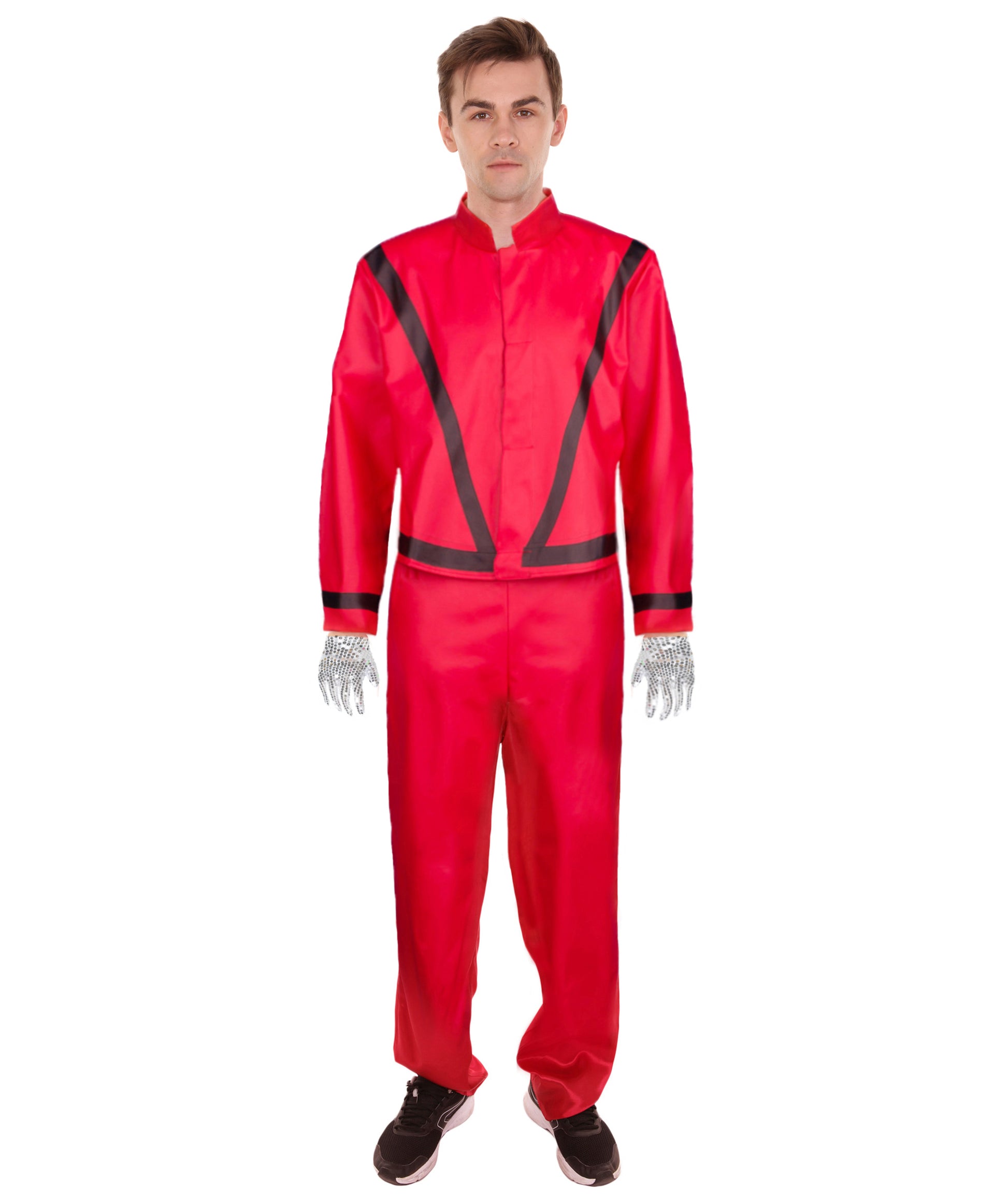 男性 JCP-127 のスリラーレッドスーツセレブリティコスチューム レッド コスプレコスチューム