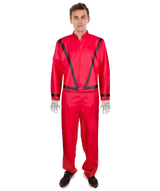 男性 JCP-127 のスリラーレッドスーツセレブリティコスチューム レッド コスプレコスチューム