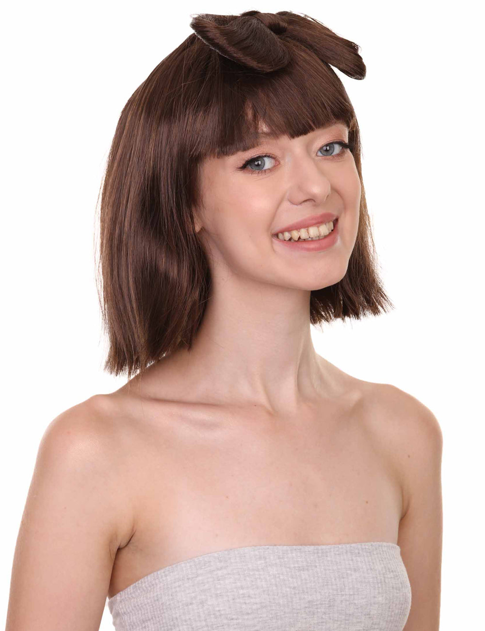 Wigs2you ハロウィンパーティープレミアムレディース H-1676 着け心地が良い とても快適 ダークブラウン バタフライウィッグ