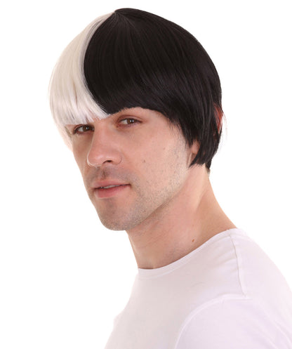 Wigs2you ハロウィン パーティー プレミアム メンズ H-608 SIA ウィッグ メンズ 黒白
