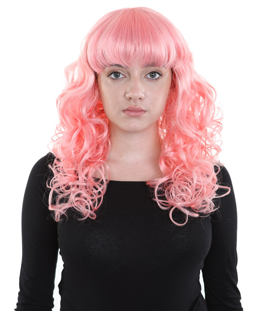 Wigs2you ハロウィンパーティープレミアム H-840 バットマン 女性ジョーカーウィッグ コーラルカラー