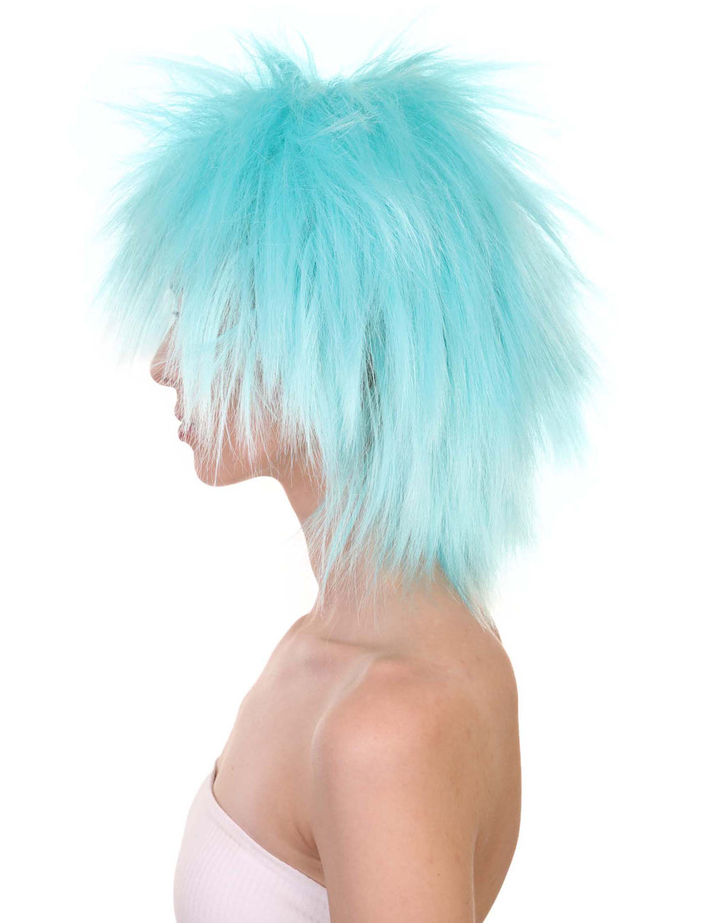 Wigs2you ハロウィンパーティープレミアムレディース H-1688 着け心地が良い とても快適 ファンキーパンク ライトブルーウィッグ
