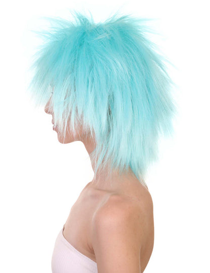 Wigs2you ハロウィンパーティープレミアムレディース H-1688 着け心地が良い とても快適 ファンキーパンク ライトブルーウィッグ