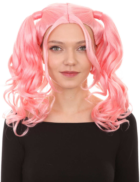 Wigs2you ハロウィンパーティー プレミアム レディース H-754 ドリー ピグテール ウィッグ コーラル色