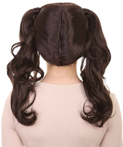 Wigs2you ハロウィンパーティー プレミアム レディース H-769 ドリー ピグテール ウィッグ ダークブラウン色