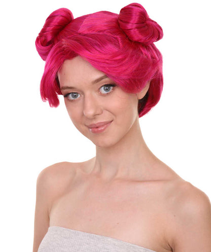 プレミアムハロウィンパーティーレディ H-5416 ショートレングス ダブルバン ハロウィンアニメーションウィニーウィッグ レッド