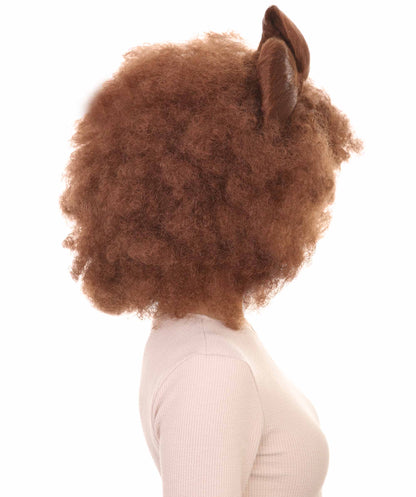 Wigs2you ハロウィン パーティー プレミアム レディース H-1257 着けやすい 快適なフィット感 アフロ スモール ボウウィッグ ミディアム ブラウン