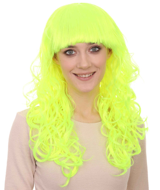 Wigs2you ハロウィンパーティープレミアム H-848 バットマン 女性ジョーカーウィッグ ネオングリーン色