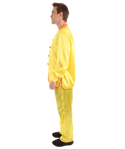 大人用メンズ JCO-269_5 中国の伝統的なカンフー ゴールドサテン 制服 コスプレ衣装