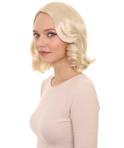 Wigs2you ハロウィン パーティー プレミアム 簡単に着用できる H-1141 とても快適なブロンド カーリー レディ ウィッグ