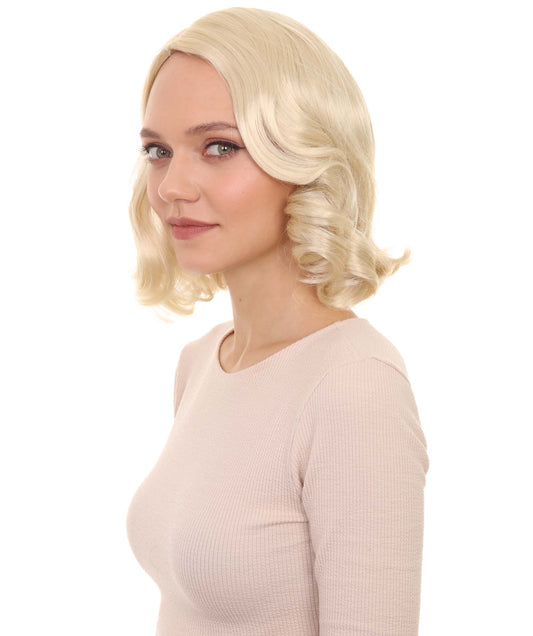 Wigs2you ハロウィン パーティー プレミアム 簡単に着用できる H-1141 とても快適なブロンド カーリー レディ ウィッグ