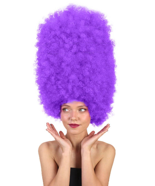 Wigs2you ハロウィンパーティ プレミアムレディース H-2010 着用しやすい 超巨大 ネオンパープル アフロウィッグ スタイルを大きくする