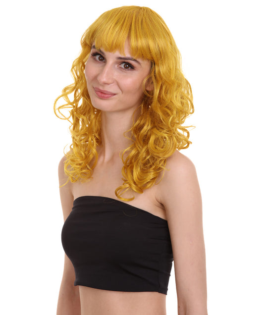 Wigs2you ハロウィンパーティー プレミアム レディース H-1021 着用しやすい ベラウィッグ ゴールドカラー