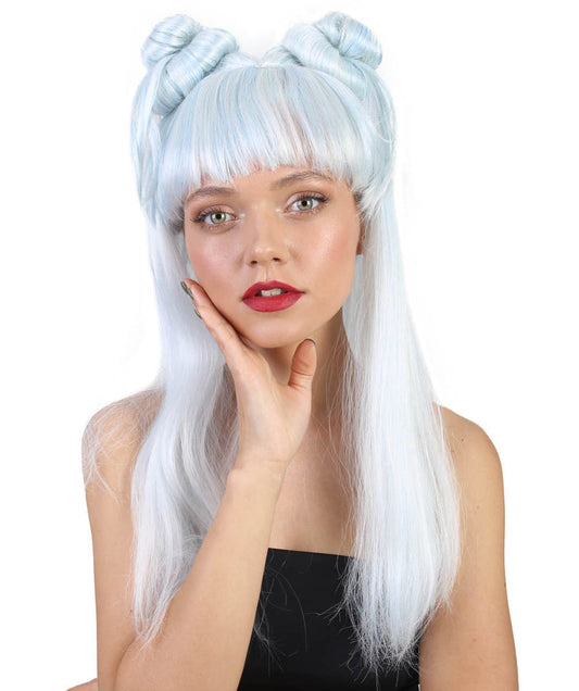 Wigs2you ハロウィン パーティー プレミアム レディース H-1203 快適なフィット感 ブルー アジアン プリンセス ウィッグ